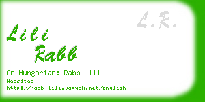 lili rabb business card